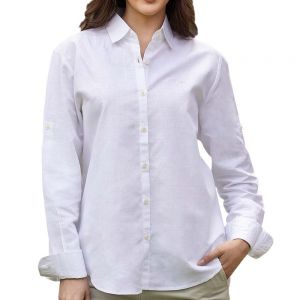 CAMISA MANGA LARGA DAMA LINO -BLANCO