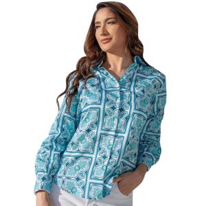CAMISA M/L ESTAMPADA DAMA